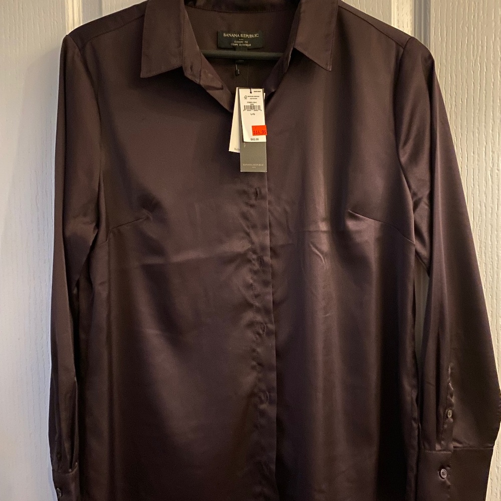 NWT Plum Banana Republic Blouse, Large